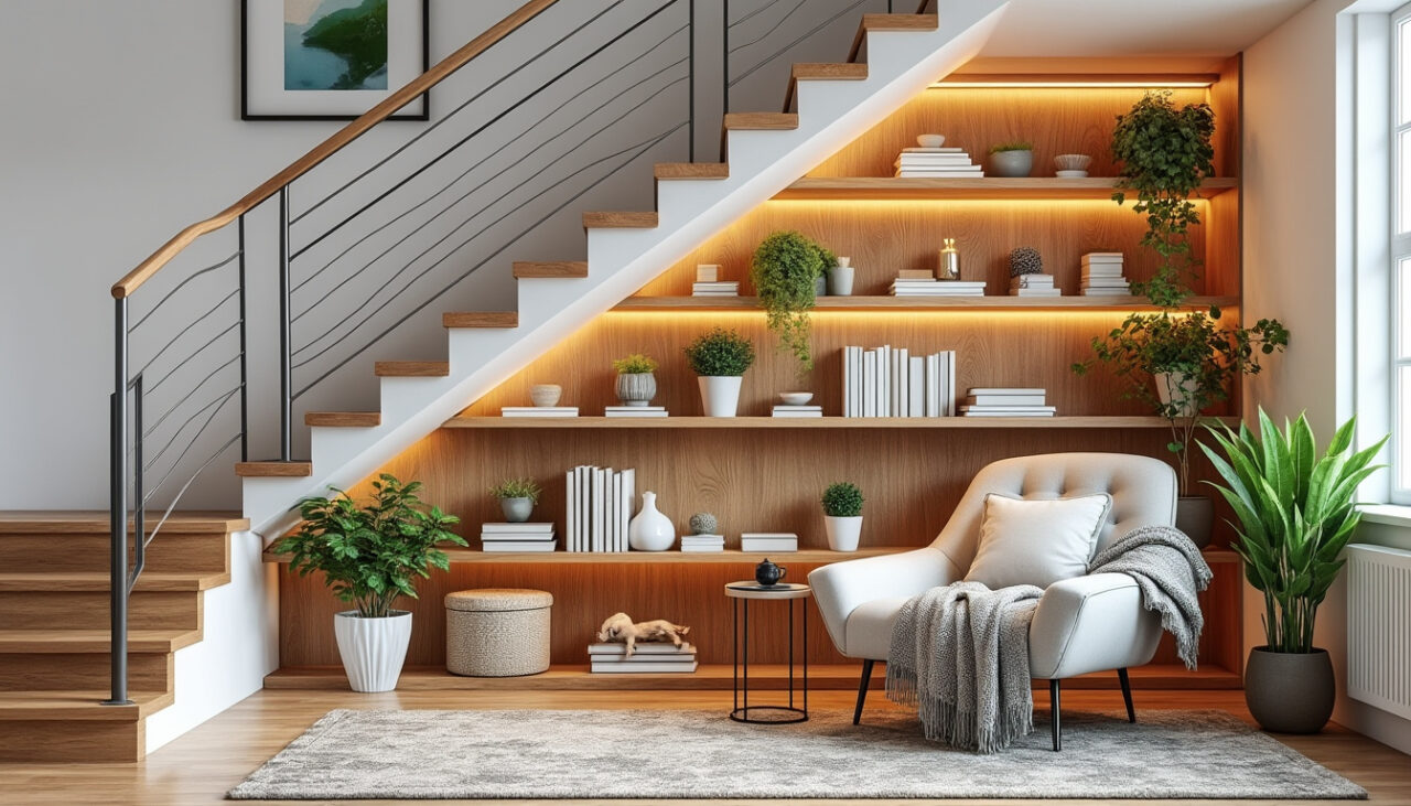 découvrez des idées ingénieuses pour optimiser et décorer l’espace sous votre escalier : rangements, coin lecture ou espace déco, transformez chaque recoin en atout pour votre intérieur !