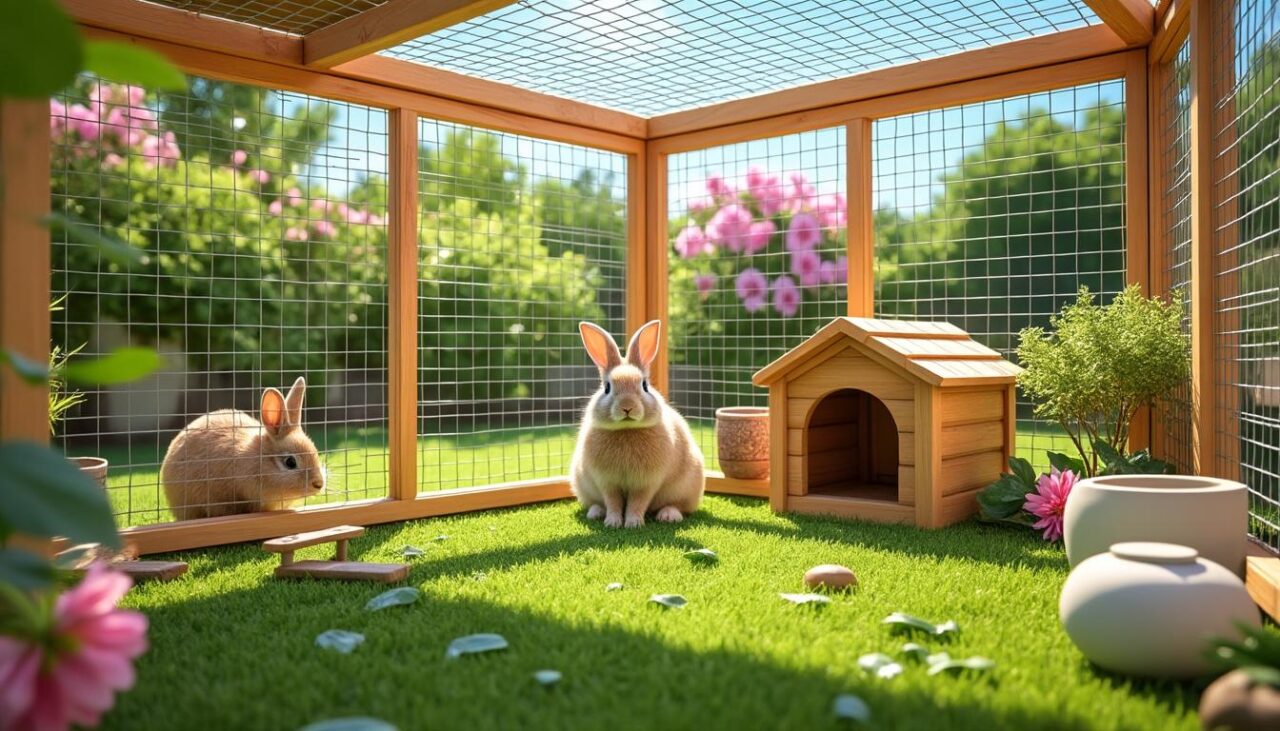 découvrez comment installer un enclos extérieur parfait pour votre lapin, alliant sécurité, confort et espace pour qu'il s'épanouisse en toute tranquillité.