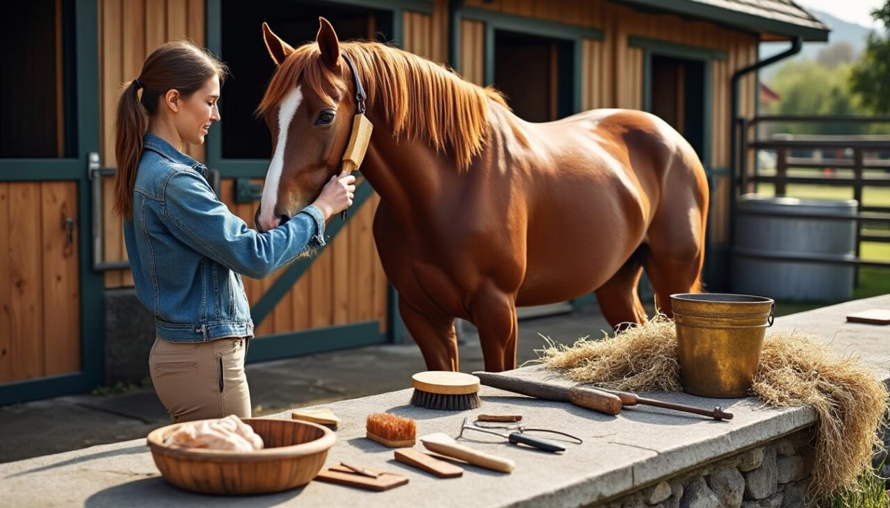découvrez comment créer une routine de soins adaptée pour votre cheval afin d'assurer sa santé et son bien-être au quotidien.